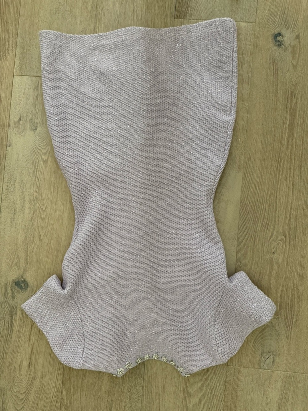 Self-Portrait Lilac Sequin knit Mini Dress - Picture 4 of 4